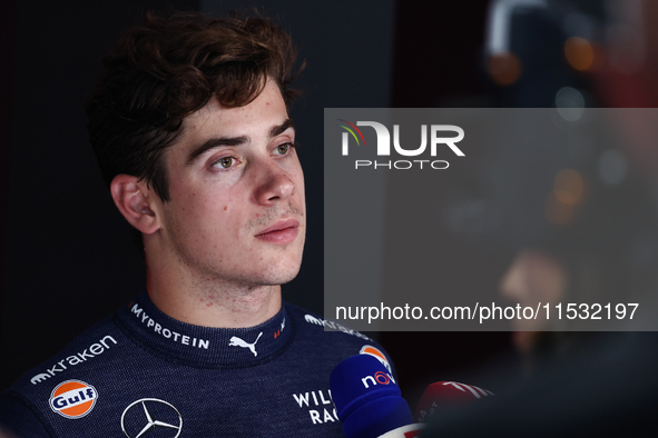 Franco Colapinto during qualifying ahead of the Formula 1 Italian Grand Prix at Autodromo Nazionale di Monza in Monza, Italy on August 31, 2...