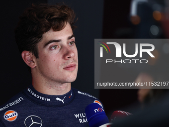 Franco Colapinto during qualifying ahead of the Formula 1 Italian Grand Prix at Autodromo Nazionale di Monza in Monza, Italy on August 31, 2...