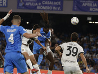 Frank Zambo Anguissa of Napoli scores their second goal during the Serie A soccer match between SSC Napoli and Parma Calcio at Stadio Marado...