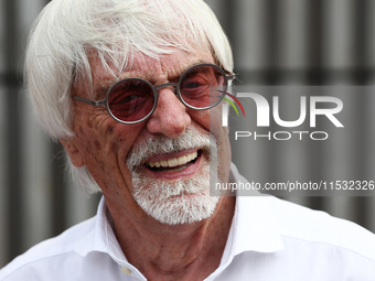 Bernie Ecclestone after qualifying ahead of the Formula 1 Italian Grand Prix at Autodromo Nazionale di Monza in Monza, Italy on August 31, 2...