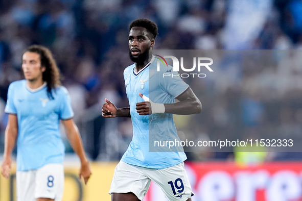 Boulaye Dia of SS Lazio looks on during the Serie A Enilive match between SS Lazio and AC Milan at Stadio Olimpico on Aug 31, 2024 in Rome,...