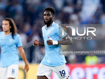 Boulaye Dia of SS Lazio looks on during the Serie A Enilive match between SS Lazio and AC Milan at Stadio Olimpico on Aug 31, 2024 in Rome,...