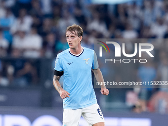 Nicolo' Rovella of SS Lazio looks on during the Serie A Enilive match between SS Lazio and AC Milan at Stadio Olimpico on Aug 31, 2024 in Ro...