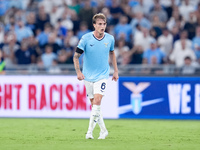 Nicolo' Rovella of SS Lazio looks on during the Serie A Enilive match between SS Lazio and AC Milan at Stadio Olimpico on Aug 31, 2024 in Ro...