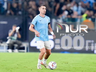 Gil Patric of SS Lazio looks on during the Serie A Enilive match between SS Lazio and AC Milan at Stadio Olimpico on Aug 31, 2024 in Rome, I...