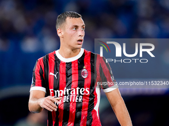 Filippo Terracciano of AC Milan looks on during the Serie A Enilive match between SS Lazio and AC Milan at Stadio Olimpico on Aug 31, 2024 i...