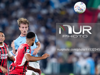 Nicolo' Rovella of SS Lazio during the Serie A Enilive match between SS Lazio and AC Milan at Stadio Olimpico on Aug 31, 2024 in Rome, Italy...