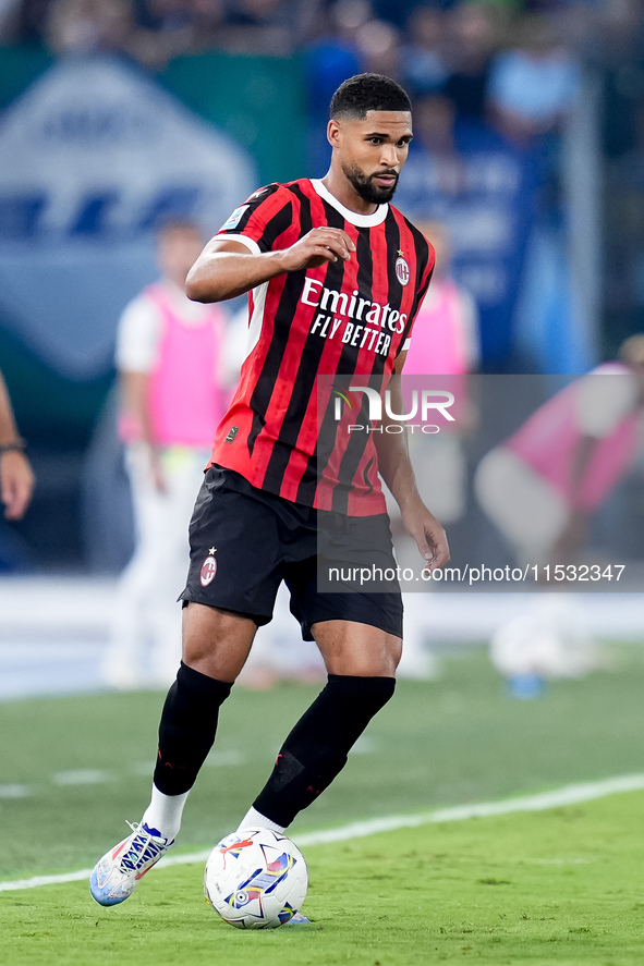 Ruben Loftus-Cheek of AC Milan during the Serie A Enilive match between SS Lazio and AC Milan at Stadio Olimpico on Aug 31, 2024 in Rome, It...