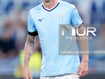 Nicolo' Rovella of SS Lazio looks on during the Serie A Enilive match between SS Lazio and AC Milan at Stadio Olimpico on Aug 31, 2024 in Ro...