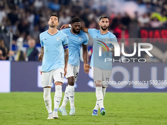 Taty Castellanos of SS Lazio celebrates after scoring first goal during the Serie A Enilive match between SS Lazio and AC Milan at Stadio Ol...