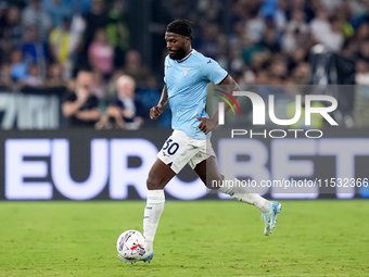 Nuno Tavares of SS Lazio during the Serie A Enilive match between SS Lazio and AC Milan at Stadio Olimpico on Aug 31, 2024 in Rome, Italy. (