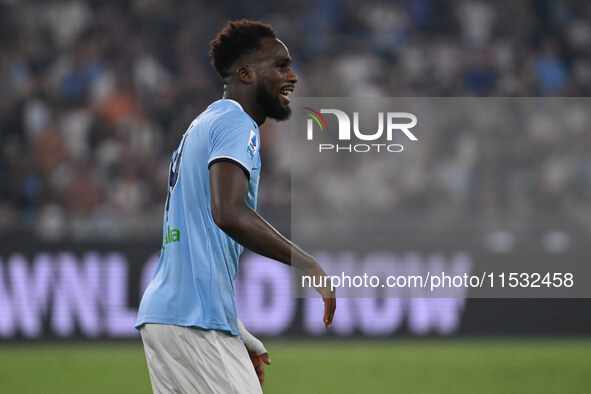 Boulaye Dia of S.S. Lazio celebrates after scoring the goal of 2-1 during the 3rd day of the Serie A Championship between S.S. Lazio and A.C...