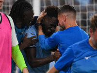 Boulaye Dia of S.S. Lazio celebrates after scoring the goal of 2-1 during the 3rd day of the Serie A Championship between S.S. Lazio and A.C...