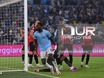 Boulaye Dia of S.S. Lazio celebrates after scoring the goal of 2-1 during the 3rd day of the Serie A Championship between S.S. Lazio and A.C...