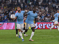 During the third day of the Serie A Championship between S.S. Lazio and A.C. Milan at the Olympic Stadium in Rome, Italy, on August 31, 2024...