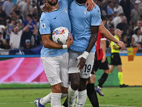 Valentin Castellanos of S.S. Lazio celebrates after scoring the goal to make it 1-1 during the 3rd day of the Serie A Championship between S...