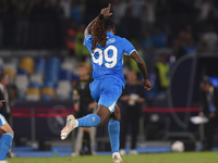 Andre-Frank Zambo Anguissa of SSC Napoli celebrates after scoring during the Serie A match between SSC Napoli and Parma Calcio at Stadio Die...