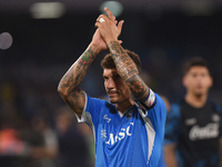 Giovanni Di Lorenzo of SSC Napoli applauds fans at the end of the Serie A match between SSC Napoli and Parma Calcio at Stadio Diego Armando...