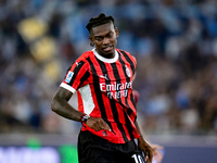 Rafael Leao of AC Milan doesn't celebrate after scoring second goal during the Serie A Enilive match between SS Lazio and AC Milan at Stadio...