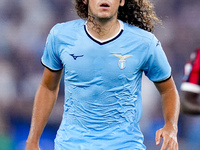 Matteo Guendouzi of SS Lazio looks on during the Serie A Enilive match between SS Lazio and AC Milan at Stadio Olimpico on Aug 31, 2024 in R...