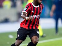 Yunus Musah of AC Milan during the Serie A Enilive match between SS Lazio and AC Milan at Stadio Olimpico on Aug 31, 2024 in Rome, Italy. (