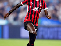 Rafael Leao of AC Milan during the Serie A Enilive match between SS Lazio and AC Milan at Stadio Olimpico on Aug 31, 2024 in Rome, Italy. (