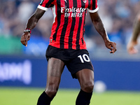 Rafael Leao of AC Milan during the Serie A Enilive match between SS Lazio and AC Milan at Stadio Olimpico on Aug 31, 2024 in Rome, Italy. (