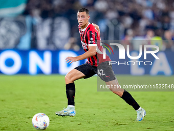 Filippo Terracciano of AC Milan during the Serie A Enilive match between SS Lazio and AC Milan at Stadio Olimpico on Aug 31, 2024 in Rome, I...