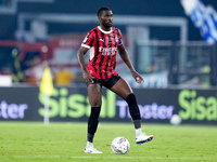 Fikayo Tomori of AC Milan during the Serie A Enilive match between SS Lazio and AC Milan at Stadio Olimpico on Aug 31, 2024 in Rome, Italy....