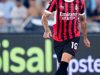 Theo Hernandez of AC Milan during the Serie A Enilive match between SS Lazio and AC Milan at Stadio Olimpico on Aug 31, 2024 in Rome, Italy....