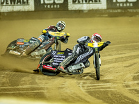 Maciej Janowski and Dominik Kubera participate in a FIM Speedway Grand Prix of Poland in Wroclaw, Poland, on August 31, 2024. (