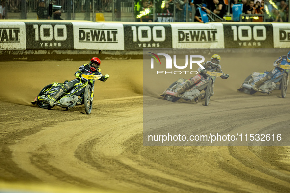 Martin Vaculik participates in a FIM Speedway Grand Prix in Wroclaw, Poland, on August 31, 2024. 