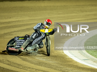 Maciej Janowski participates in a FIM Speedway Grand Prix of Poland in Wroclaw, Poland, on August 31, 2024. (