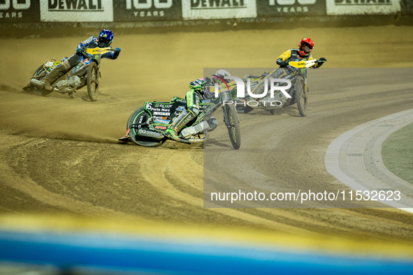 Patryk Dudek participates in a FIM Speedway Grand Prix of Poland in Wroclaw, Poland, on August 31, 2024. 