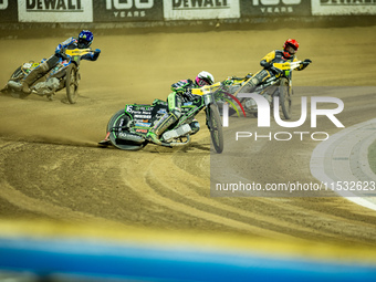 Patryk Dudek participates in a FIM Speedway Grand Prix of Poland in Wroclaw, Poland, on August 31, 2024. (