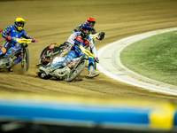 Dan Bewley participates in a FIM Speedway Grand Prix in Wroclaw, Poland, on August 31, 2024. (