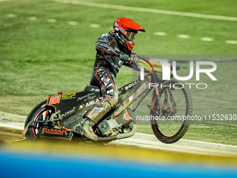 Jan Kvech participates in a FIM Speedway Grand Prix in Wroclaw, Poland, on August 31, 2024. (