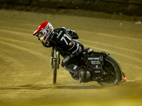 Maciej Janowski participates in a FIM Speedway Grand Prix in Wroclaw, Poland, on August 31, 2024. (