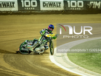 Patryk Dudek participates in a FIM Speedway Grand Prix of Poland in Wroclaw, Poland, on August 31, 2024. (