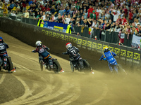 Dominik Kubera and Maciej Janowski participate in a FIM Speedway Grand Prix of Poland in Wroclaw, Poland, on August 31, 2024. (