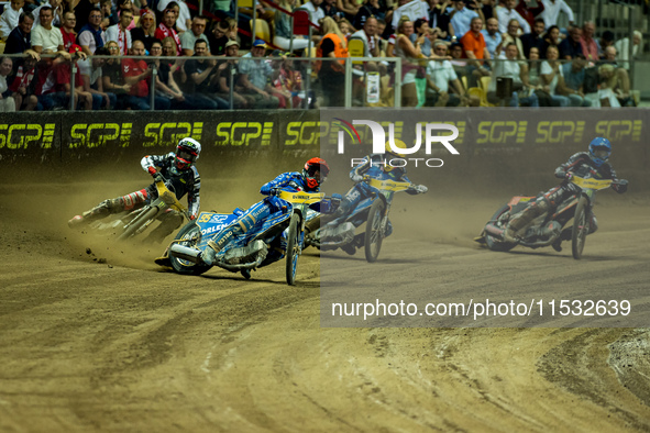 Martin Vaculik participates in a FIM Speedway Grand Prix in Wroclaw, Poland, on August 31, 2024. 