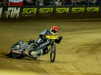 Maciej Janowski participates in a FIM Speedway Grand Prix in Wroclaw, Poland, on August 31, 2024. (