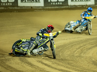 Martin Vaculik participates in a FIM Speedway Grand Prix in Wroclaw, Poland, on August 31, 2024. (