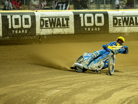 Bartosz Zmarzlik participates in a FIM Speedway Grand Prix of Poland in Wroclaw, Poland, on August 31, 2024. (