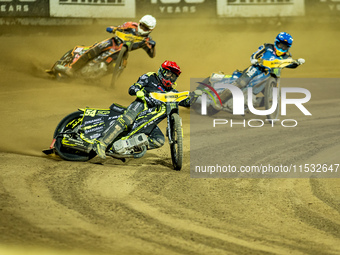 Martin Vaculik participates in a FIM Speedway Grand Prix in Wroclaw, Poland, on August 31, 2024. (