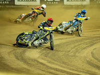 Martin Vaculik participates in a FIM Speedway Grand Prix in Wroclaw, Poland, on August 31, 2024. (