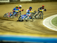 Dan Bewley participates in a FIM Speedway Grand Prix in Wroclaw, Poland, on August 31, 2024. (