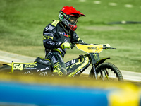 Martin Vaculik participates in a FIM Speedway Grand Prix in Wroclaw, Poland, on August 31, 2024. (