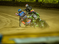 Maciej Janowski participates in a FIM Speedway Grand Prix in Wroclaw, Poland, on August 31, 2024. (