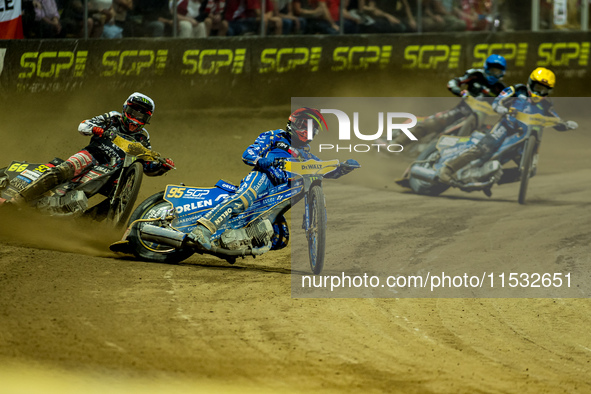 Martin Vaculik participates in a FIM Speedway Grand Prix in Wroclaw, Poland, on August 31, 2024. 